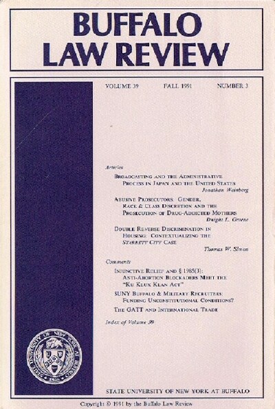 Buffalo Law Review (Volume 39, Number 3)