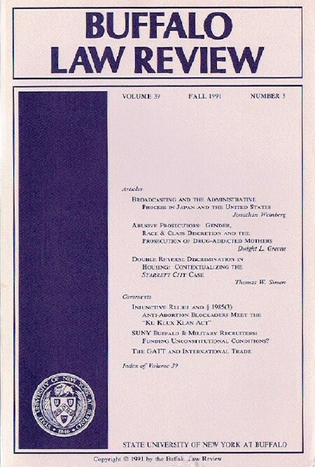 Buffalo Law Review (Volume 39, Number 3)