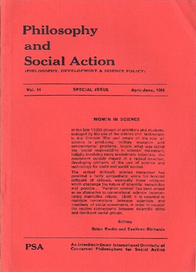 Philosophy and Social Action (Vol. 14, Special Issue, April-June 1988)