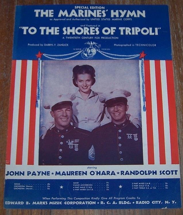 MARINES' HYMN From the Halls of Montezuma to the Shores of Tripoli