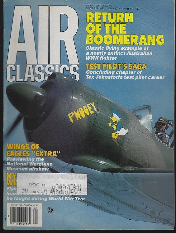 AIR CLASSICS MAGAZINE SEPTEMBER 1992