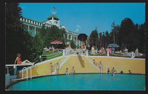 GRAND HOTEL AND POOL, MACKINAC ISLAND, MICHIGAN