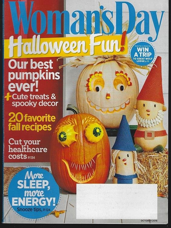 WOMAN'S DAY MAGAZINE OCTOBER 2016