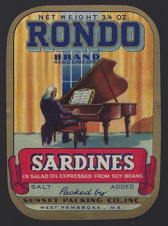 RONDO SARDINES CAN LABEL