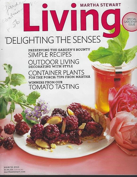MARTHA STEWART LIVING MAGAZINE MARCH 2010