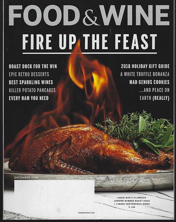 FOOD AND WINE MAGAZINE DECEMBER 2018