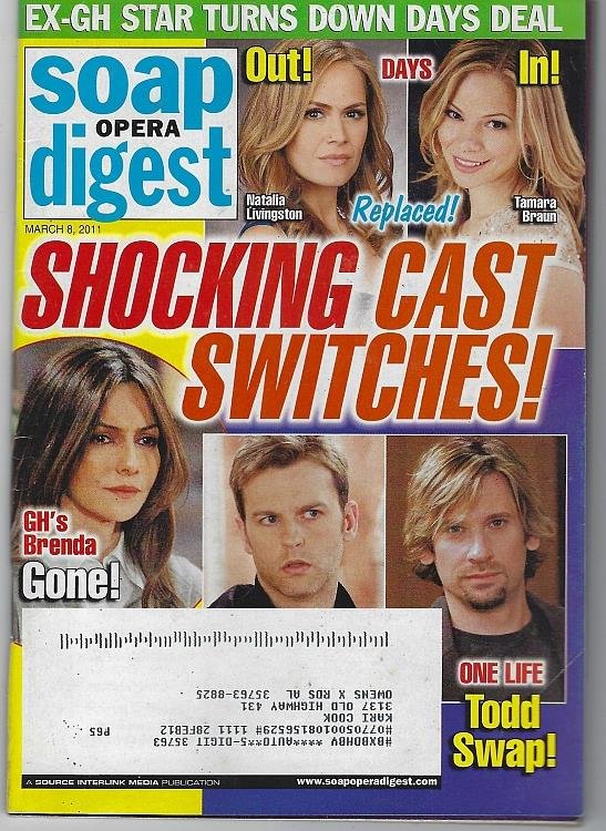 SOAP OPERA DIGEST MARCH 8, 2011