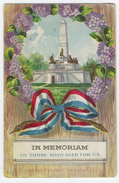 IN MEMORIAM, TO THOSE WHO DIED FOR US, LINCOLN'S MONUMENT, SPRINGFIELD, ILLINOIS