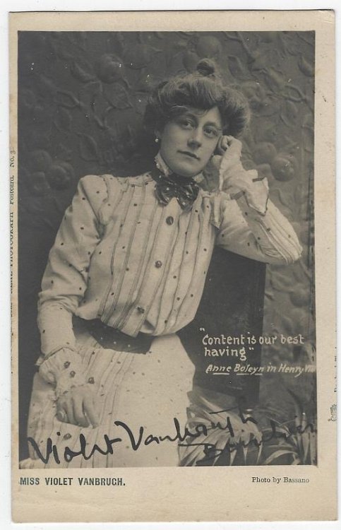 POSTCARD OF ACTRESS MISS VIOLET VANBRUGH