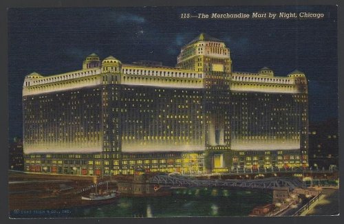 MERCHANDISE MART BY NIGHT, CHICAGO, ILLINOIS