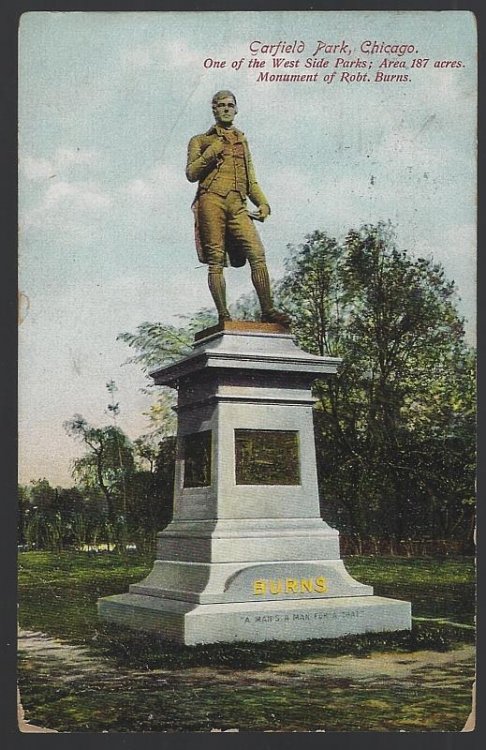 MONUMENT OF ROBERT BURNS, GARFIELD PARK, CHICAGO, ILLINOIS