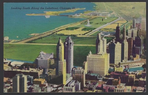 LOOKING SOUTH ALONG THE LAKEFRONT, CHICAGO, ILLINOIS