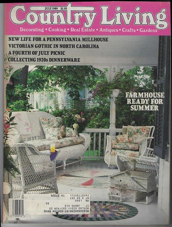 COUNTRY LIVING MAGAZINE JULY 1989