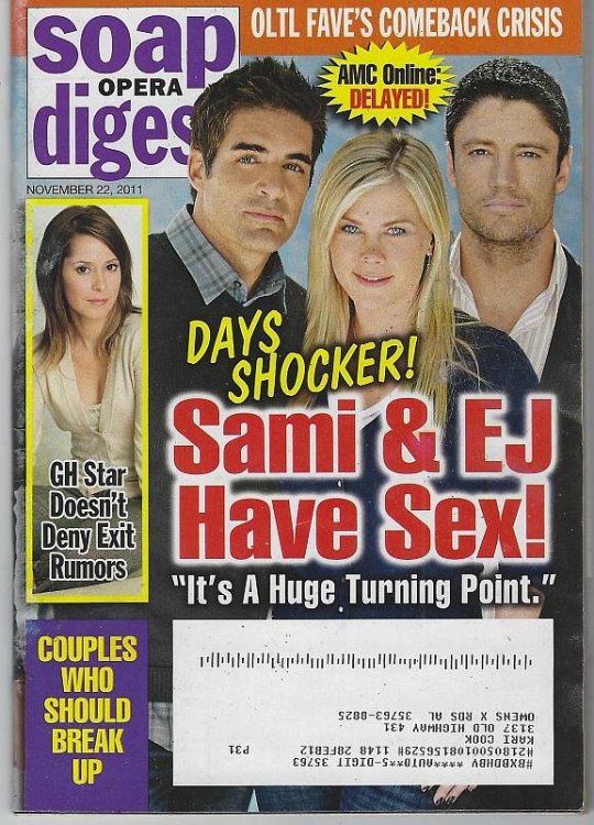 SOAP OPERA DIGEST NOVEMBER 22, 2011