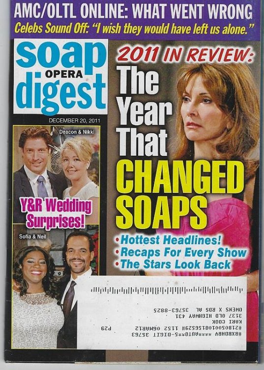 SOAP OPERA DIGEST DECEMBER 20, 2011