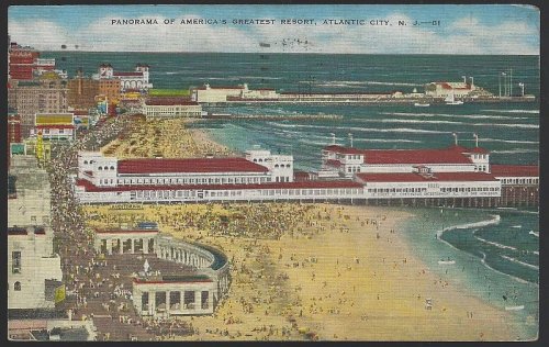 PANORAMA OF AMERICA'S GREATEST RESORT, ATLANTIC CITY, NEW JERSEY