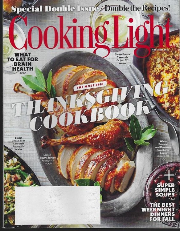 COOKING LIGHT MAGAZINE NOVEMBER 2016