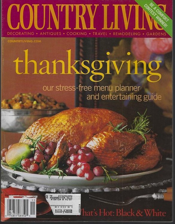 COUNTRY LIVING MAGAZINE NOVEMBER 2003