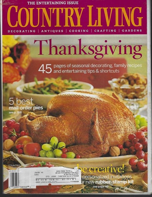 COUNTRY LIVING MAGAZINE NOVEMBER 2006