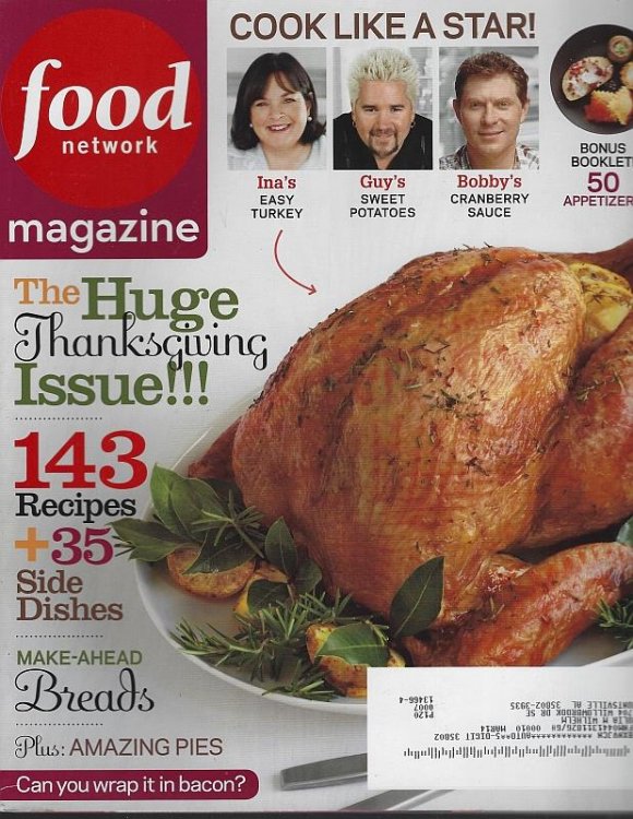 FOOD NETWORK MAGAZINE NOVEMBER 2012