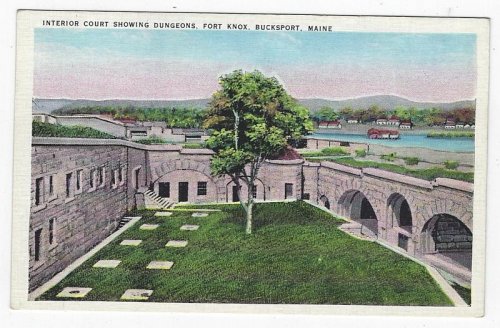 INTERIOR COURT SHOWING DUNGEONS, FORT KNOX, BUCKSPORT, MAINE
