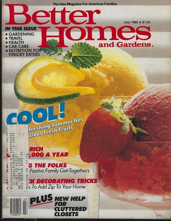 BETTER HOMES AND GARDENS MAGAZINE JULY 1986