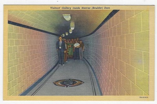 VISITORS' GALLERY INSIDE HOOVER (BOULDER) DAM, BOULDER CITY, NEVADA
