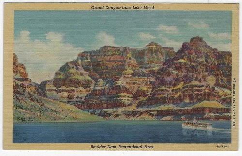 GRAND CANYON FROM LAKE MEAD, BOULDER DAM RECREATION AREA BOULDER CITY, NEVADA