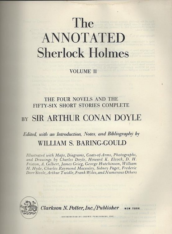 ANNOTATED SHERLOCK HOLMES The Four Novels and the Fifty-Six Short Stories Complete
