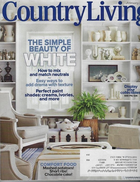 COUNTRY LIVING MAGAZINE FEBRUARY 2011