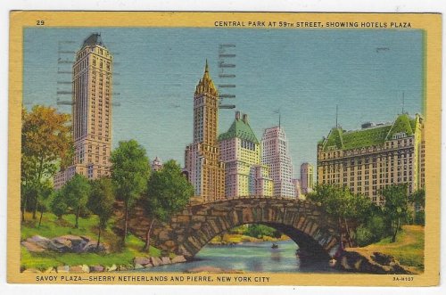 CENTRAL PARK AT 59TH STREET SHOWING HOTEL PLAZA, NEW YORK CITY, NEW YORK