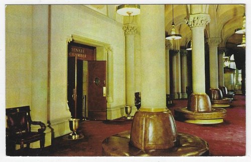 GOTHIC ARCHED SENATE LOBBY, STATE CAPITOL BUILDING, ALBANY, NEW YORK