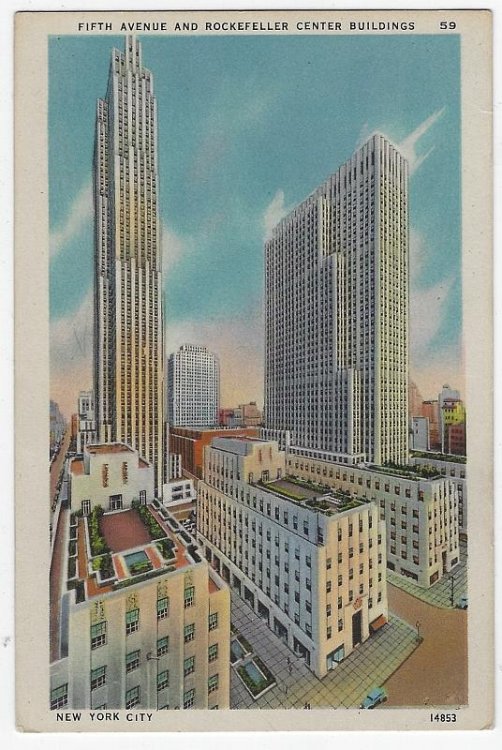FIFTH AVENUE AND ROCKEFELLER CENTER BUILDINGS, NEW YORK CITY, NEW YORK