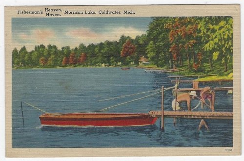 FISHERMEN'S HEAVEN, HAVEN, MORRISON LAKE, COLDWATER, MICHIGAN