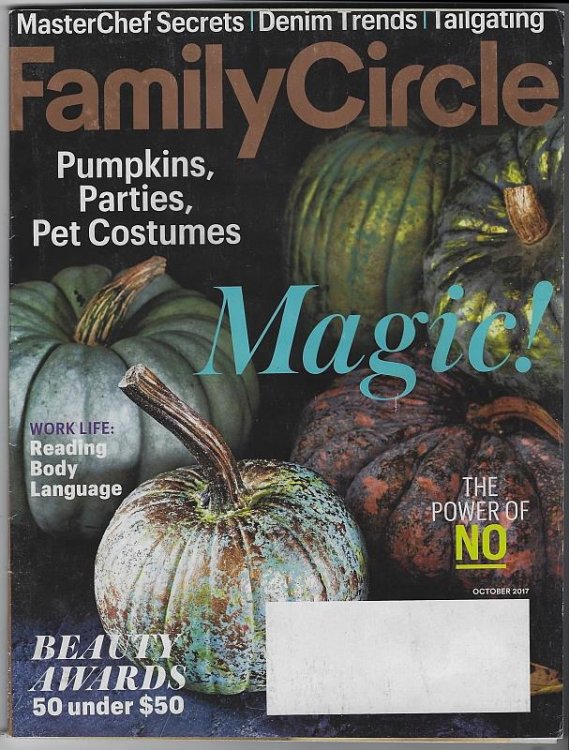 FAMILY CIRCLE MAGAZINE OCTOBER 2017