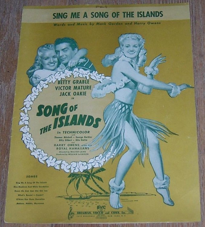 SING ME A SONG OF THE ISLANDS