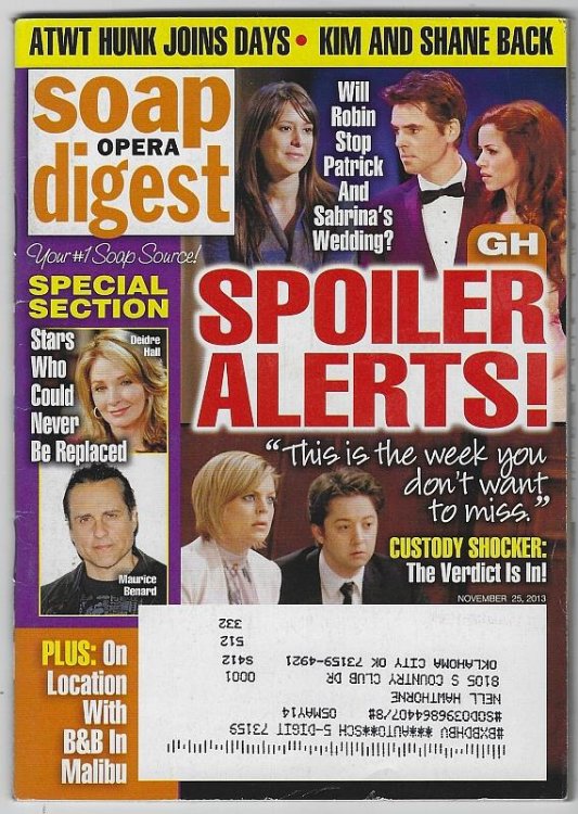 SOAP OPERA DIGEST NOVEMBER 25, 2013