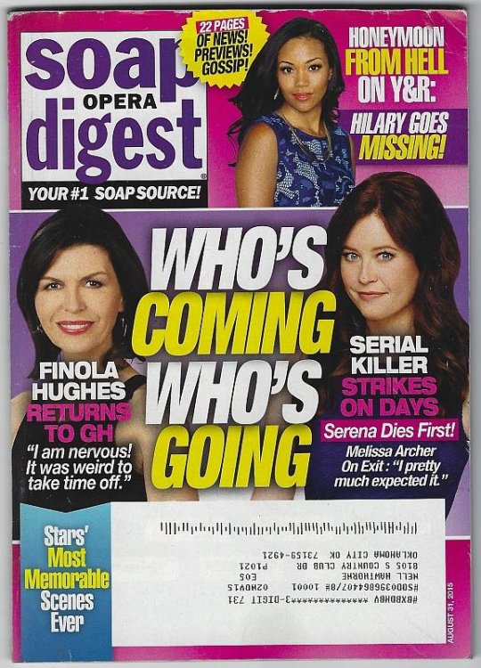 SOAP OPERA DIGEST AUGUST 31, 2015
