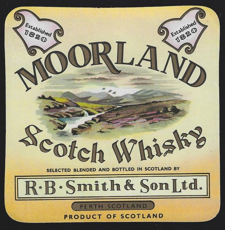 MOORLAND SCOTCH WHISKEY LABEL, PERTH, SCOTLAND