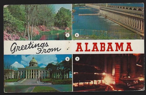 GREETINGS FROM ALABAMA WITH FOUR VIEWS