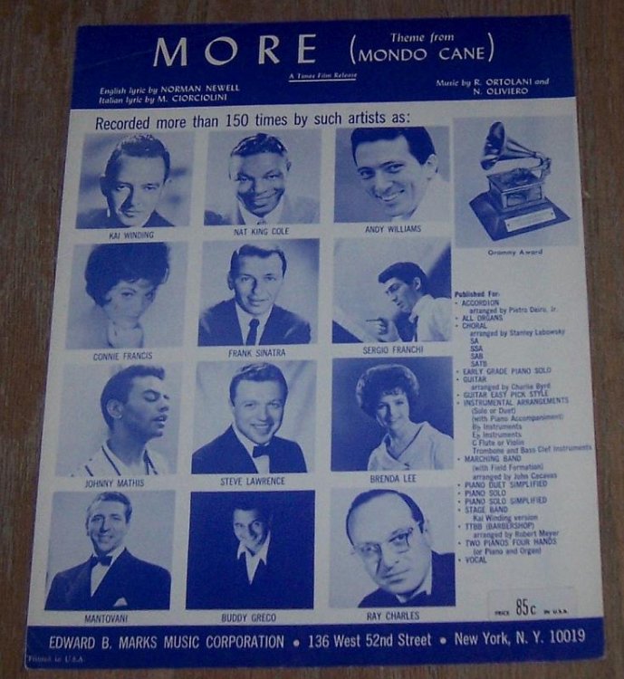 MORE ( THEME FROM MONDO CANE)