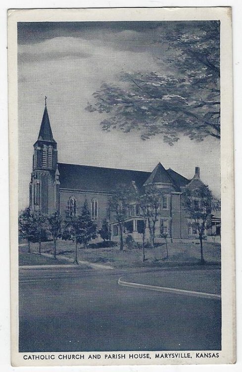 CATHOLIC CHURCH AND PARISH HOUSE, MARYSVILLE, KANSAS