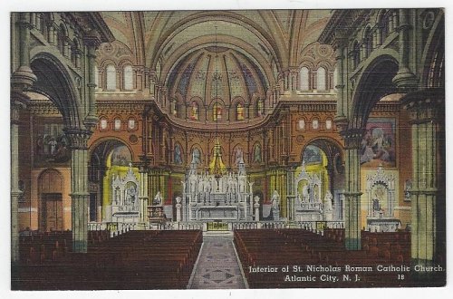 INTERIOR OF ST. NICHOLAS ROMAN CATHOLIC CHURCH, ATLANTIC CITY, NEW JERSEY