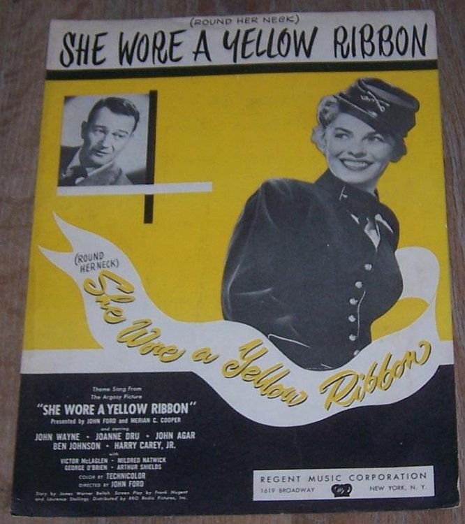 SHE WORE A YELLOW RIBBON Round Her Neck