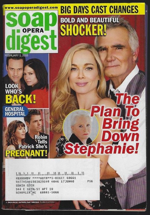 SOAP OPERA DIGEST FEBRUARY 5, 2008