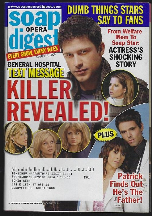 SOAP OPERA DIGEST MARCH 4, 2008