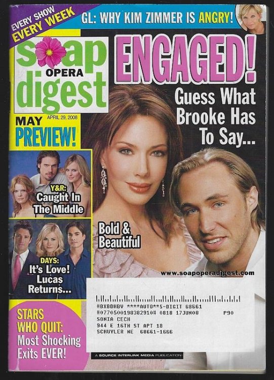 SOAP OPERA DIGEST APRIL 29, 2008
