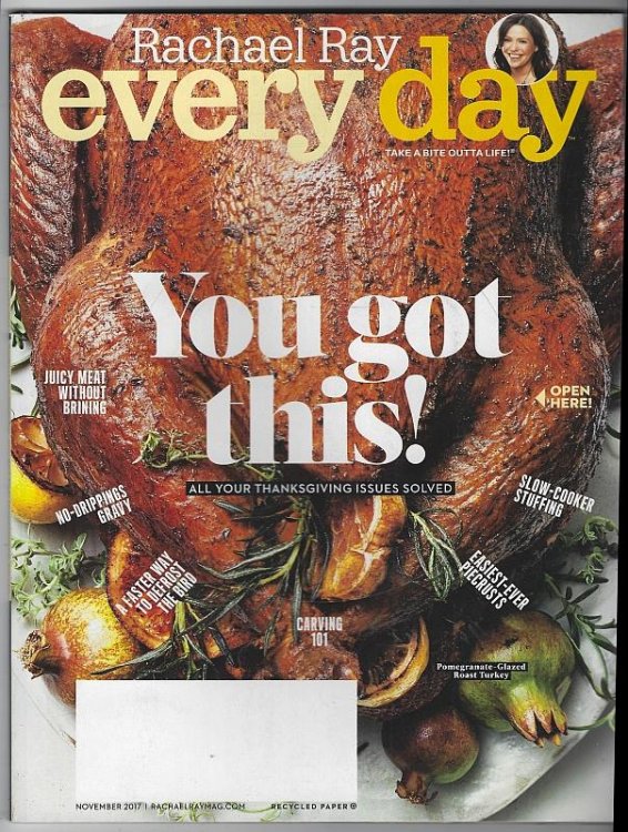 EVERYDAY WITH RACHAEL RAY MAGAZINE NOVEMBER 2017