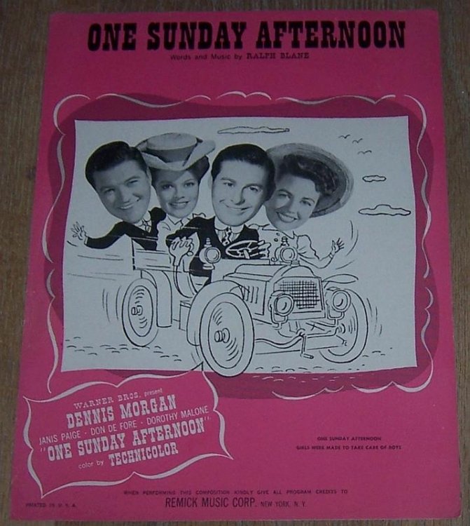 ONE SUNDAY AFTERNOON