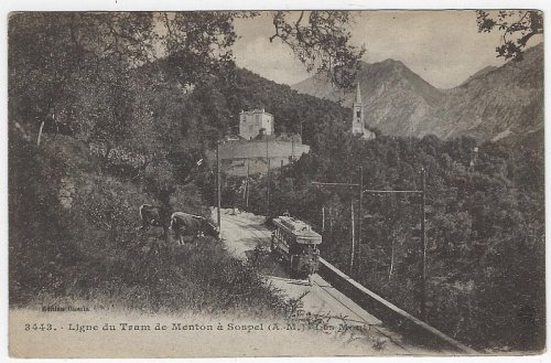 LIGNE DU TRAM DE MENTON A SOSPEL (A.-M.) - LES MONTI